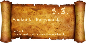 Vadkerti Bernadett névjegykártya
